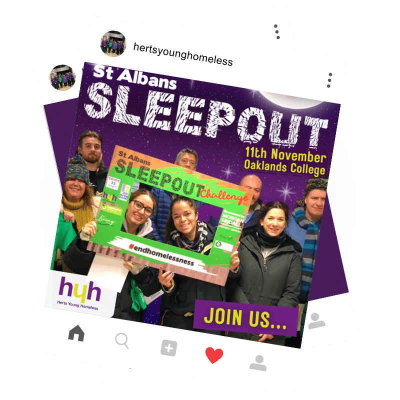 Herts Young Homeless Social Media Management Strategy service available from Amber Mountain | Digital Marketing Agency and Social Media Agency based in St Albans, Hertfordshire