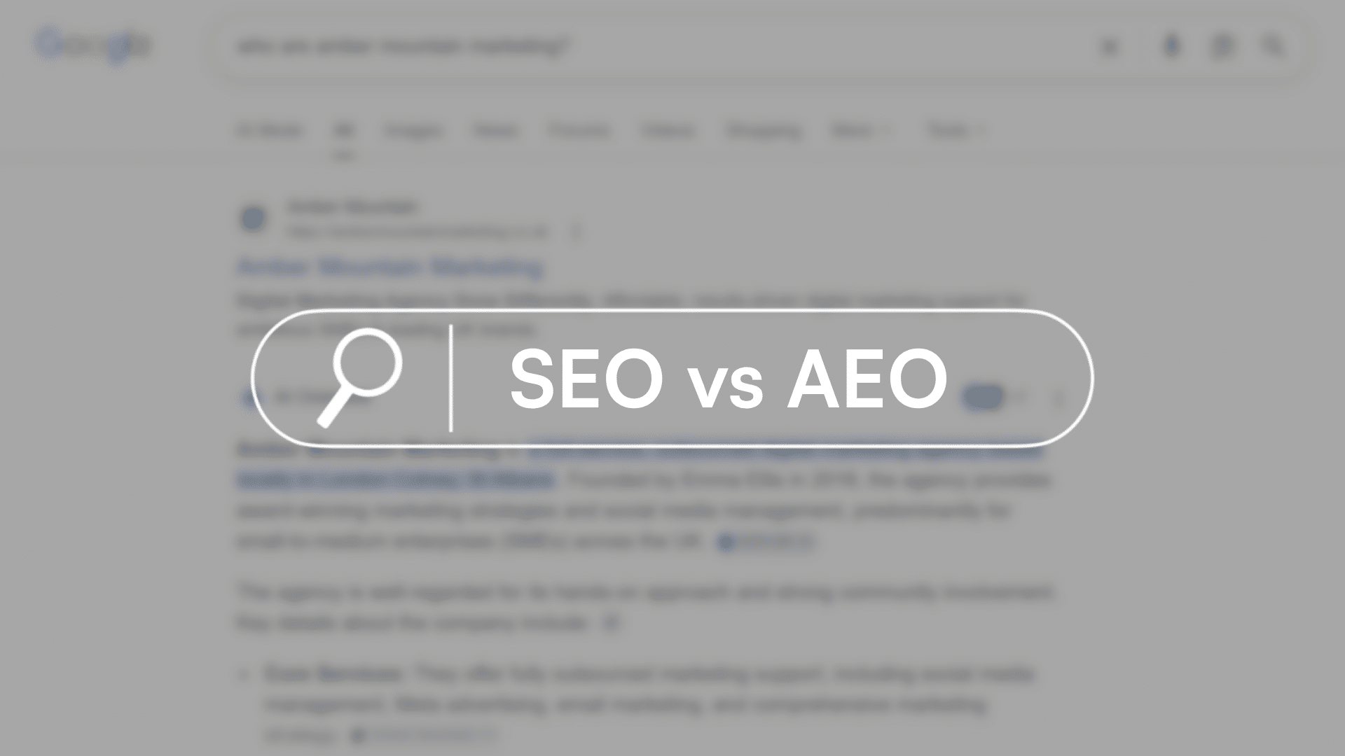 SEO vs AEO Search