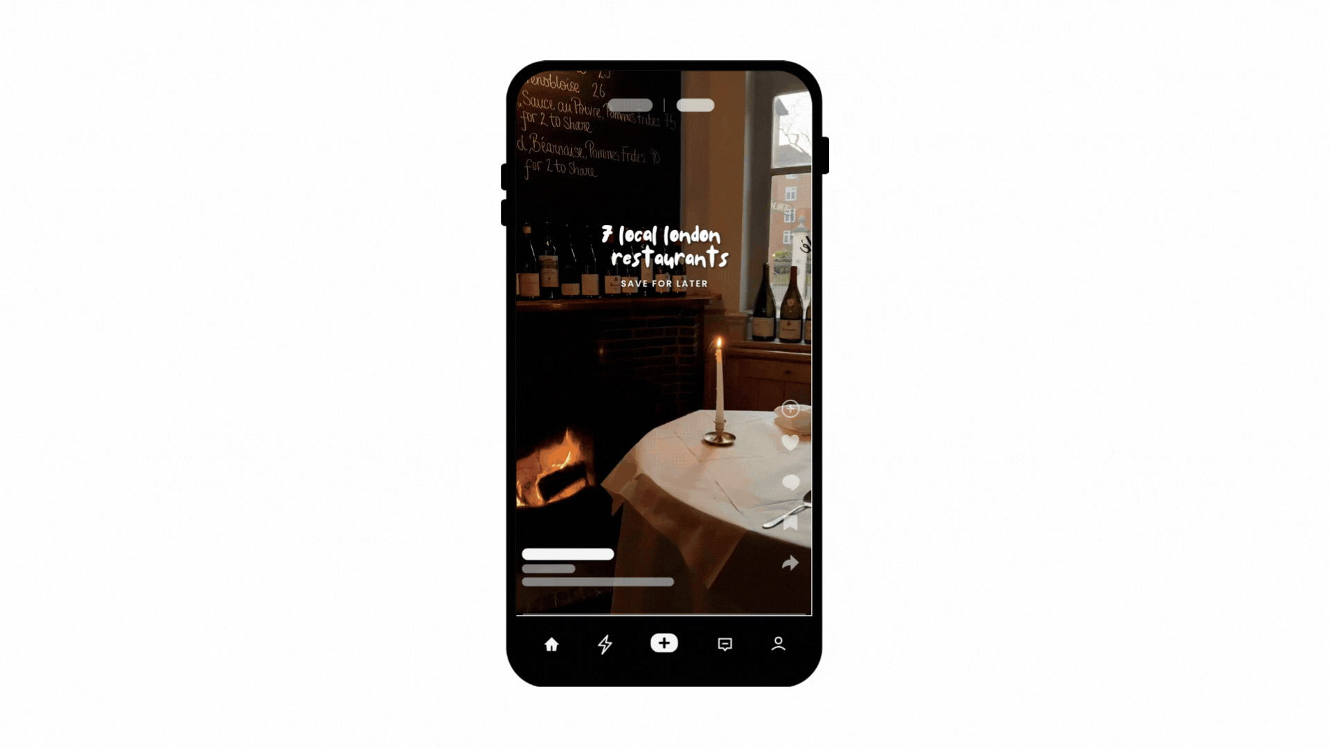 Reel showcasing London food recommendations.